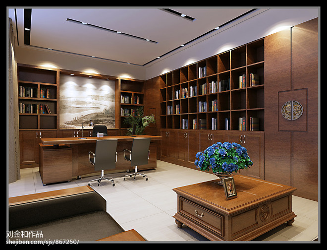 縣長,書記辦公室-裝修設(shè)計(jì)效果圖-劉金和設(shè)計(jì)師作品-設(shè)計(jì)本